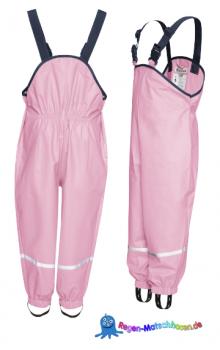 Playshoes Regenlatz-Matschhose "Colour" mit Taftfutter in Rosa