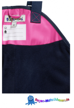 Playshoes Regen-Matschhose "warm mit Fleece gefüttert" in Pink