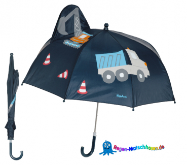 Baby und Kinder Regenjacke Regenmantel Bagger Baustelle Playshoes