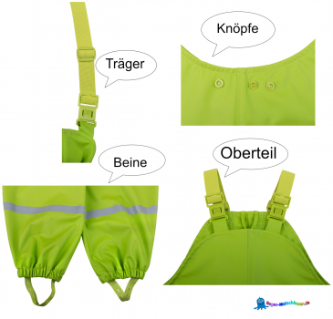 Kinder Gummistiefel blau marine gefüttert