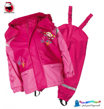 Regenanzug für Mädchen "Rainbow" farbenfroh in Pink/Rosa von Maximo
