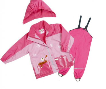 Regenoverall Kinder Wasserdicht - Reflektierend Mit Blumendruck - Matschanzug