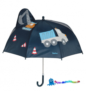 Lustiger Kinder Regenschirm Baustelle 3D von Playshoes