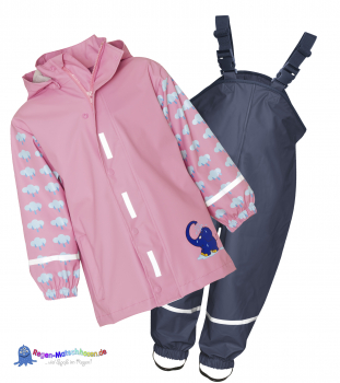 Playshoes Baby Regenanzug im Design "Maus" rosa