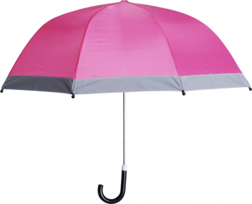 Kinder Regenschirm mit Reflektor in Pink