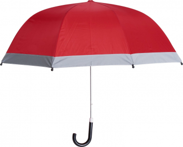 Kinder Regenschirm mit Reflektor in Rot