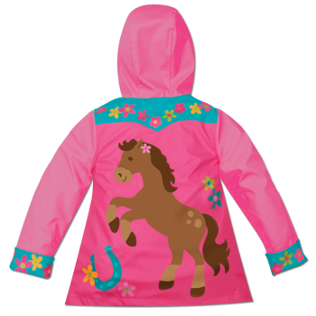Baby und Kinder Regenjacke "GIRL HORSE" in rosa von Stephen Joseph