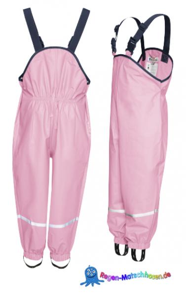 Playshoes Regenlatz-Matschhose "Colour" mit Taftfutter in Rosa