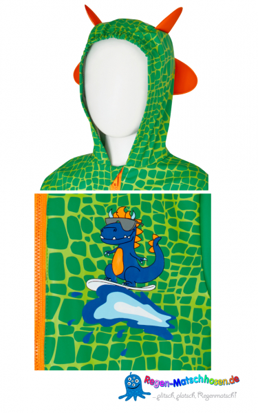 Kinder Reflektor Regenjacke Dinosaurier – HECKBO