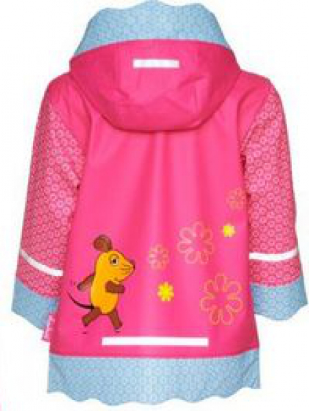 Süße Playshoes Kinder Regenjacke "Maus" Pink