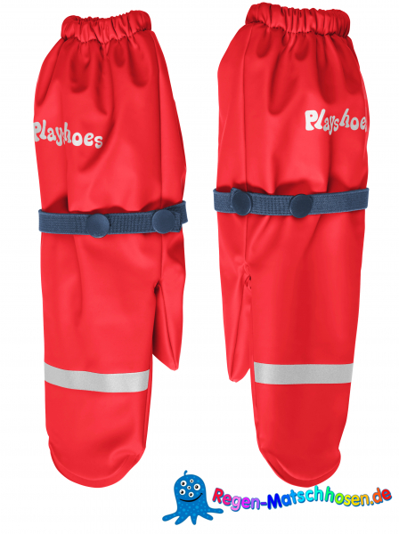 Playshoes Kinder Regenhandschuhe  Rot mit Fleecefutter