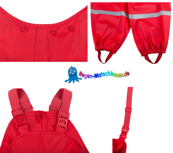 BMS Baby und Kinder Matschhose Buddelhose in rot