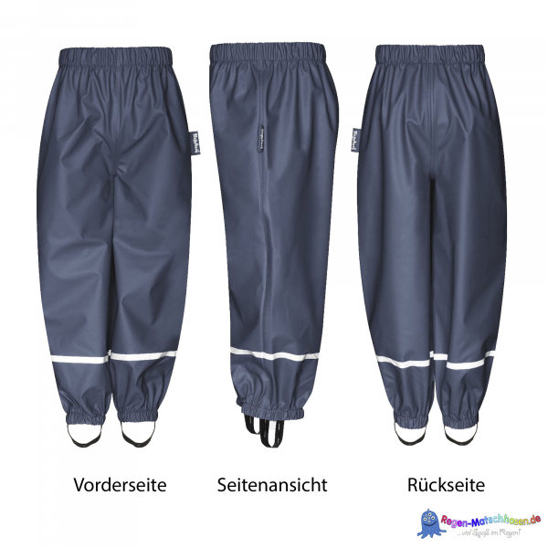 Baby und Kinder Matschhose Buddelhose "mit Taftfutter" in Schlupfform in Marine - Playshoes