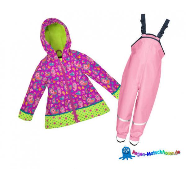 Kinder Regenjacke "Paisley" in beere/lindgrün Paisleymuster von Stephen Joseph