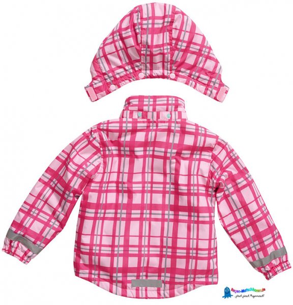 Playshoes Schneeanzug 2-teilig, "Pink-Kariert warm mit Fleece gefüttert - Rosa/Pink