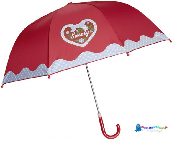 Stylischer Kinder Regenschirm Landhausstyle in Rot/Blau