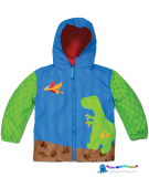 Baby und Kinder Regenjacke "Dinosaurier" in grün/blau von Stephen Joseph