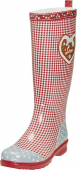 Damen Gummistiefel "Landhaus" in Rot/Hellblau Playshoes
